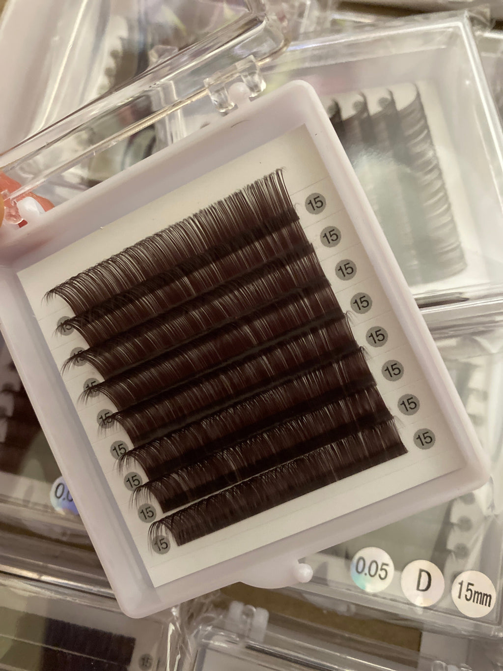 Espresso Brown-Black Color Lashes  （8-lines）