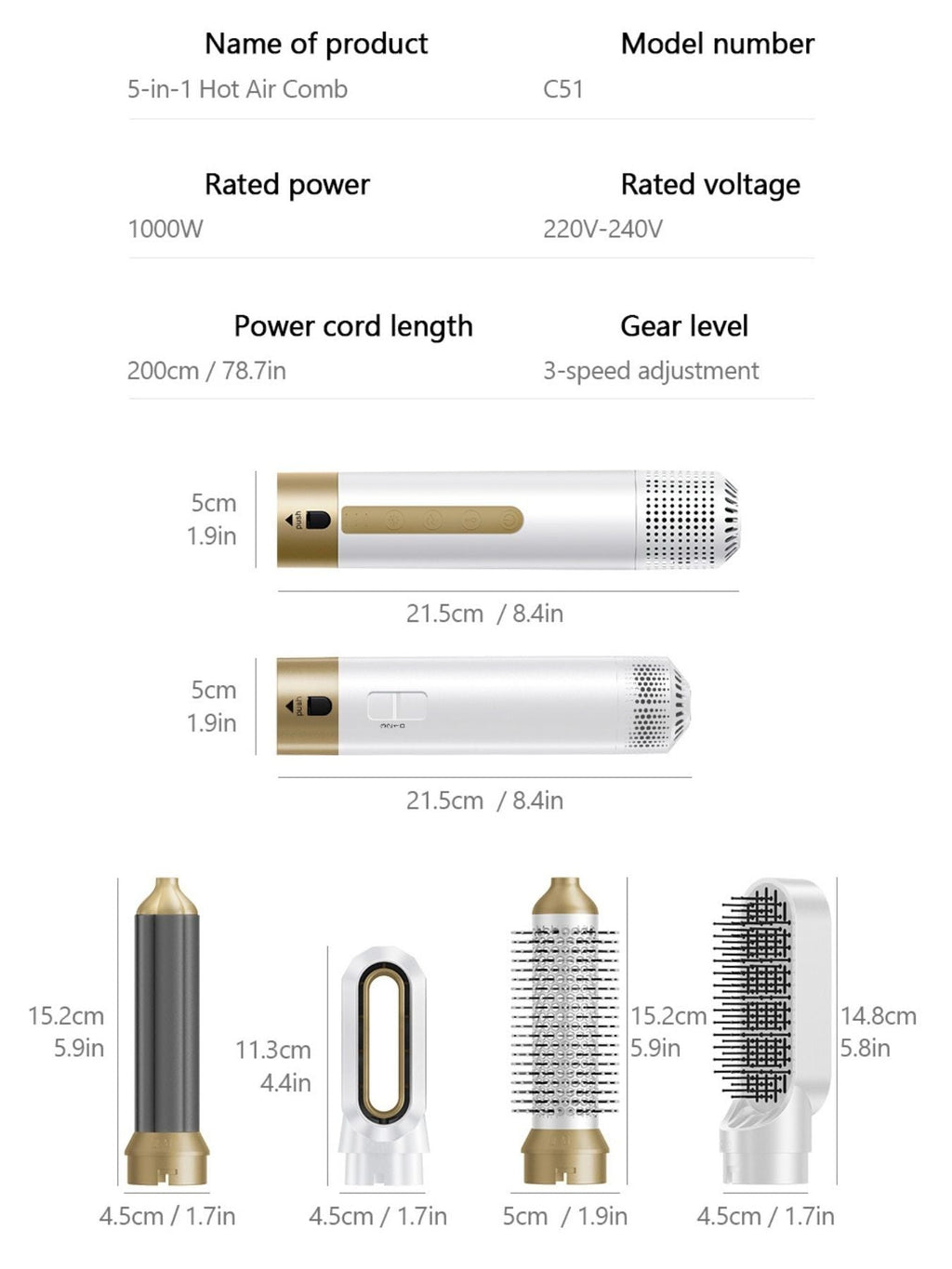 Adjustable Temperature Curling Iron
