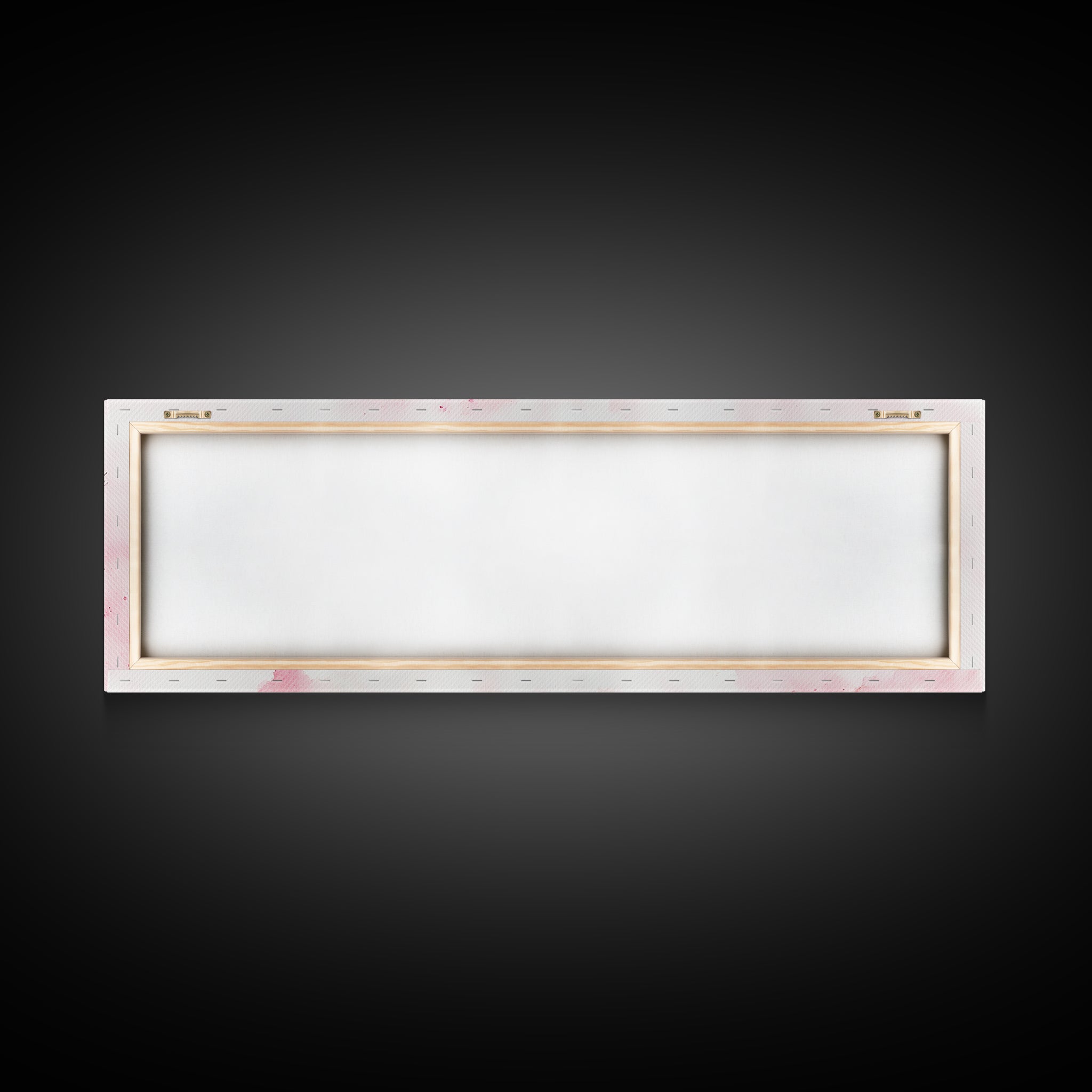 Framed Canvas Print of Makeup Brushes and Combs in Pink Ideal Gift Idea with Whimsical Art for Vanity or Beauty Room Wall Decor