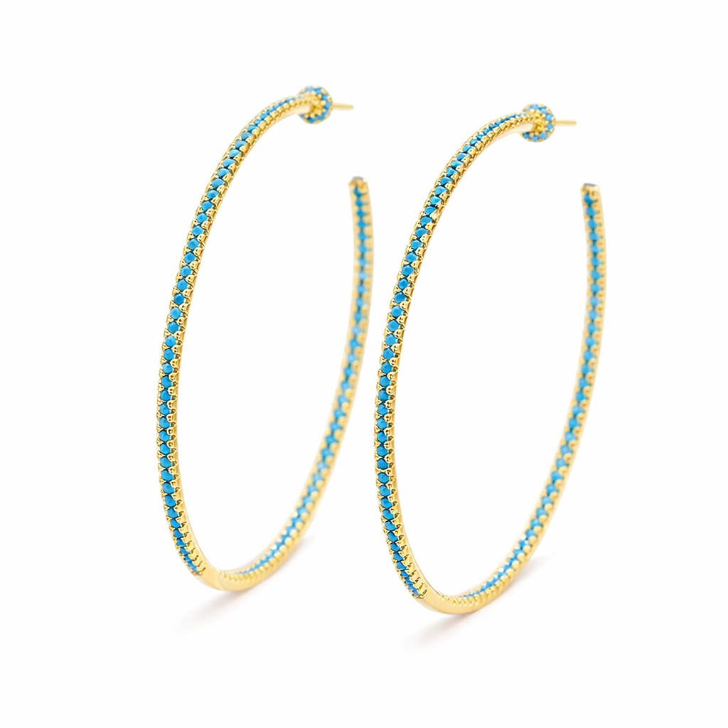 Turquoise Riviera Hoop Earrings