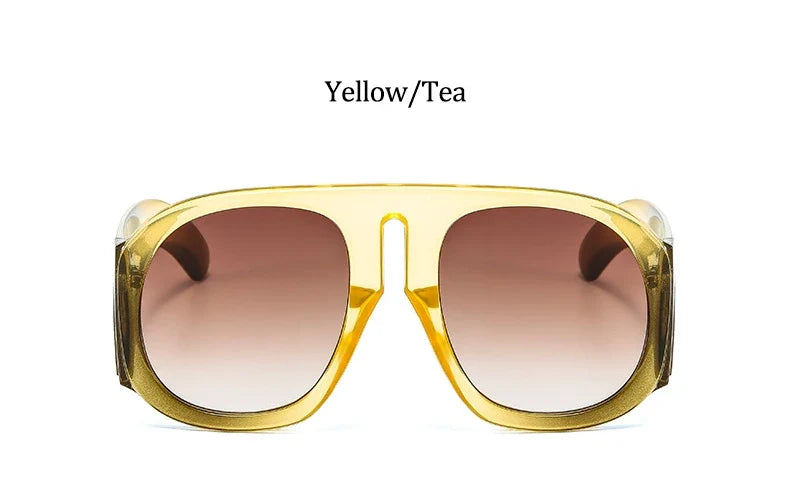 Gradient lens pilot Women sunglasses Oversized fashion Brand Big frame Transparent sunglasses Woman 2021 clear shades eyewear