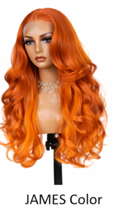 Chestnut Brown Virgin Human Hair 24' Lace Wig Straight Lace Front
