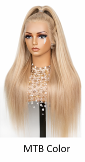 Ombre Frost Brown 24' Glueless Lace Front Wig Body Wave Brazilian Human Hair