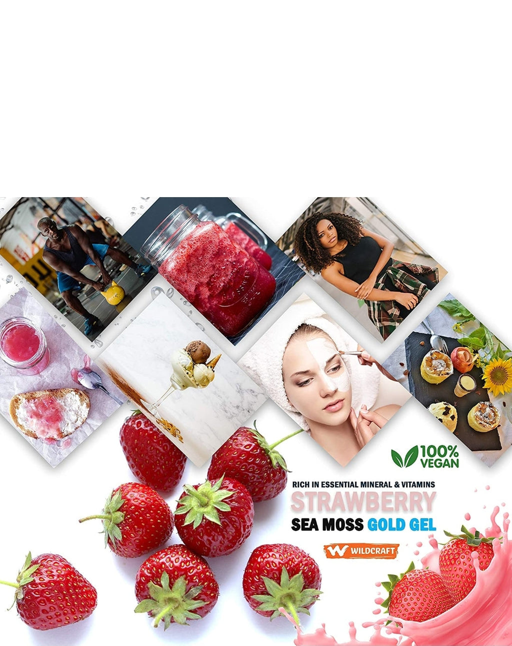 Strawberry Lemonade Sea Moss Gel – Organic, Wildcrafted from St. Lucia