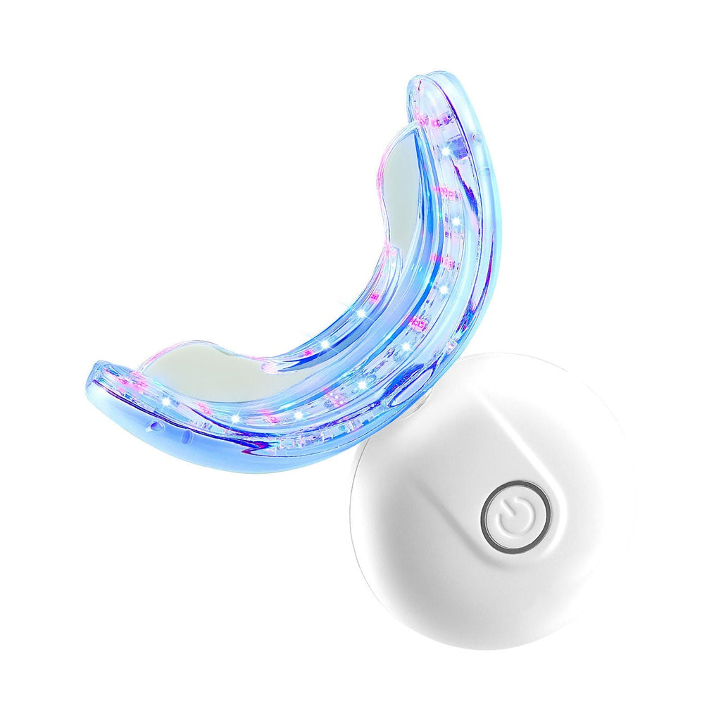 Teeth Whitening Kit with LED Light, 32 LED Accelerator Lights, Whitening Strips, Pens and Gel Syringes, U-Shaped Tray, Wireless Portable Kit Fast and Effectively Removes Stubborn Stains