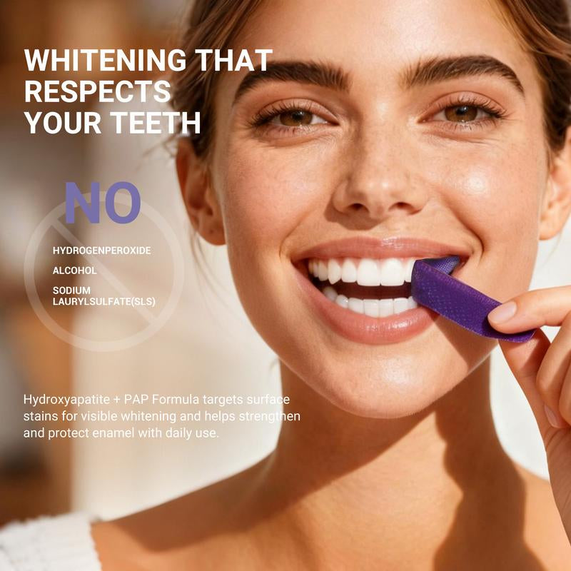 CEELIKE Purple Whitening Strips, Teeth Whitening Strips with Color Correction, Purple Tone Stain Treatment, Dual Action Brightening & Shade Correction