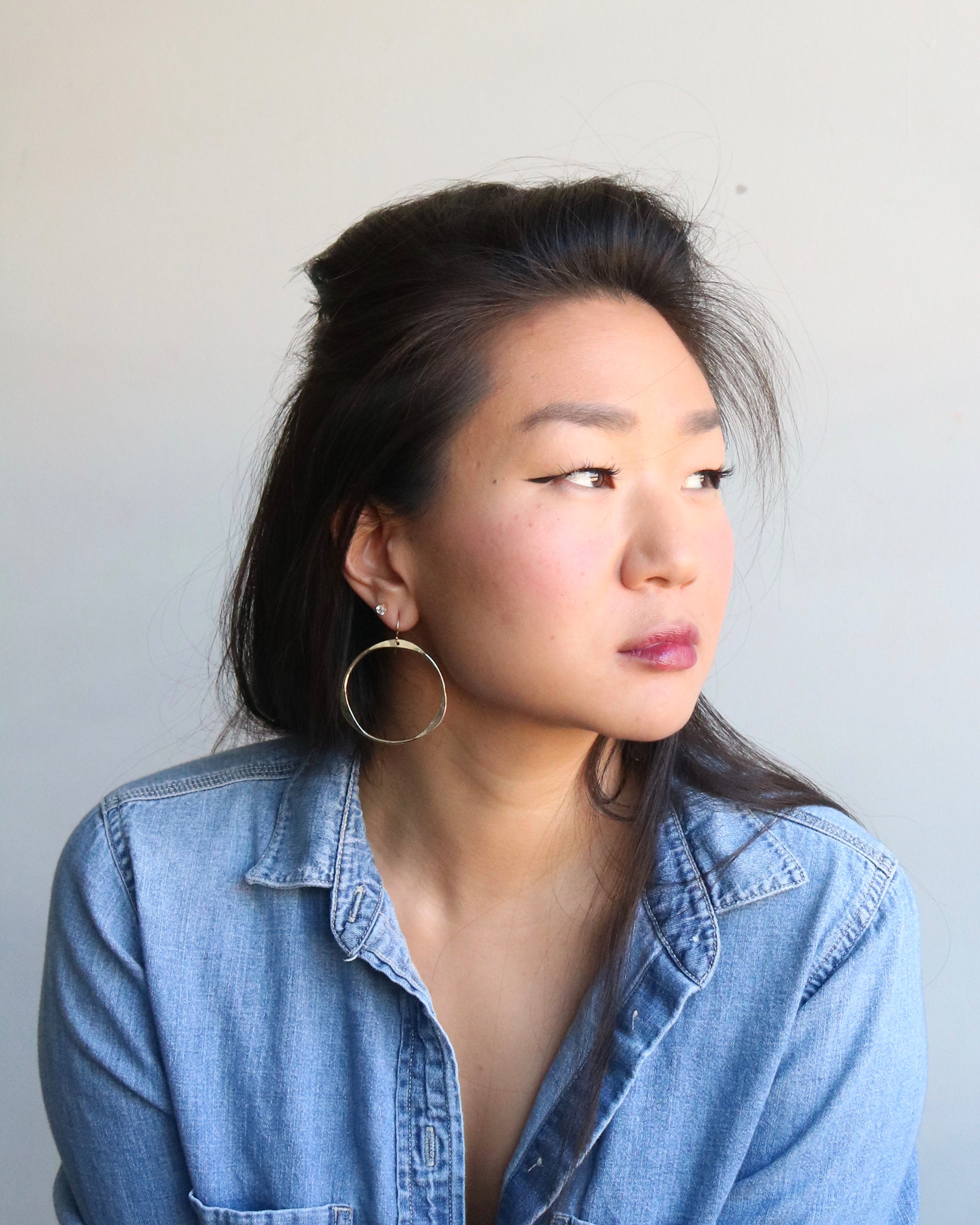 Hand Hammered Hoop earrings