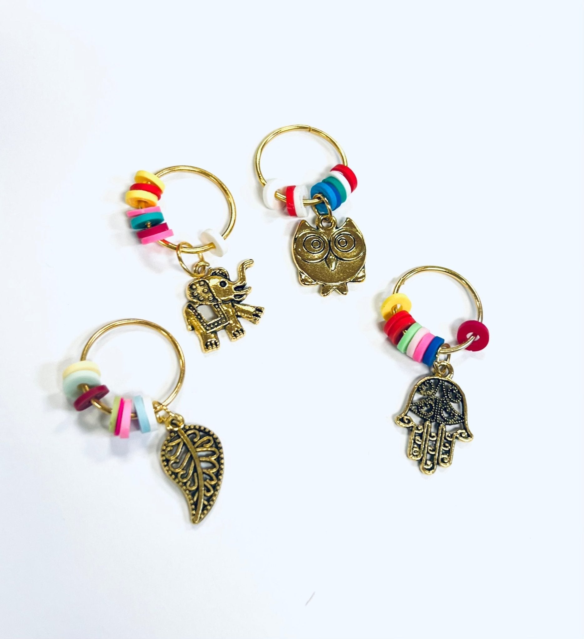 LQQKS HAIR BRAID RING & BRAID TUBE 4PCS/PACK