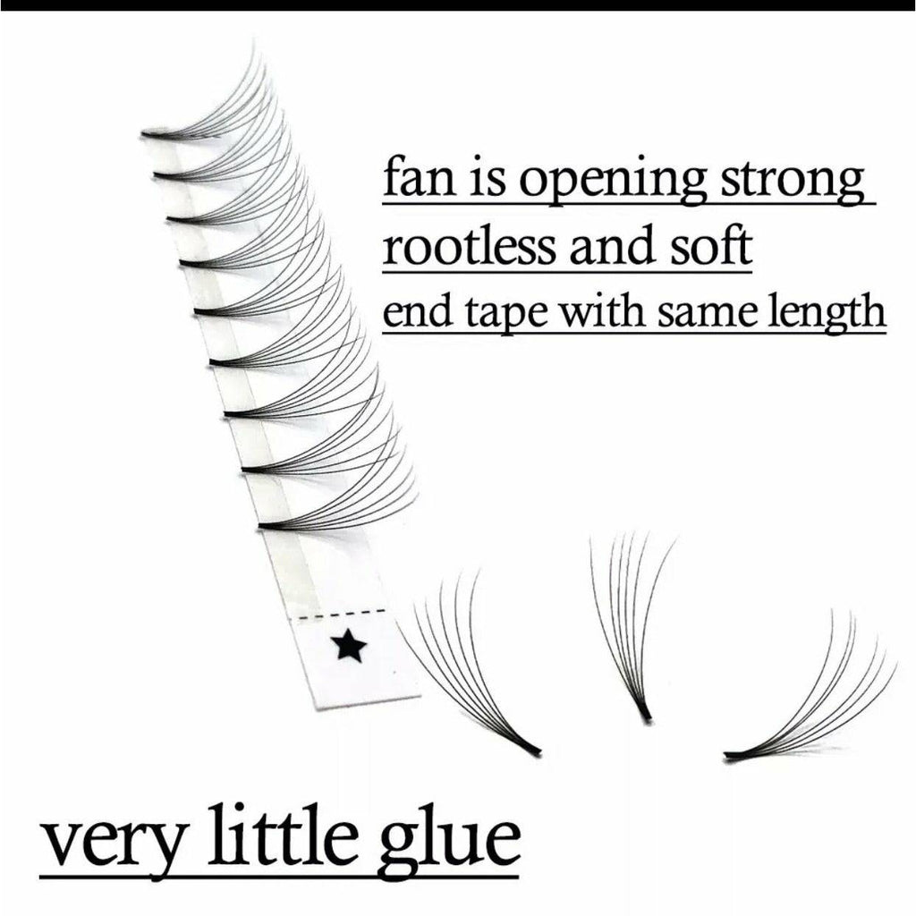 VIP Eyelashes - Pre Fanned Lash Extrensions 12 Lines  6D curl