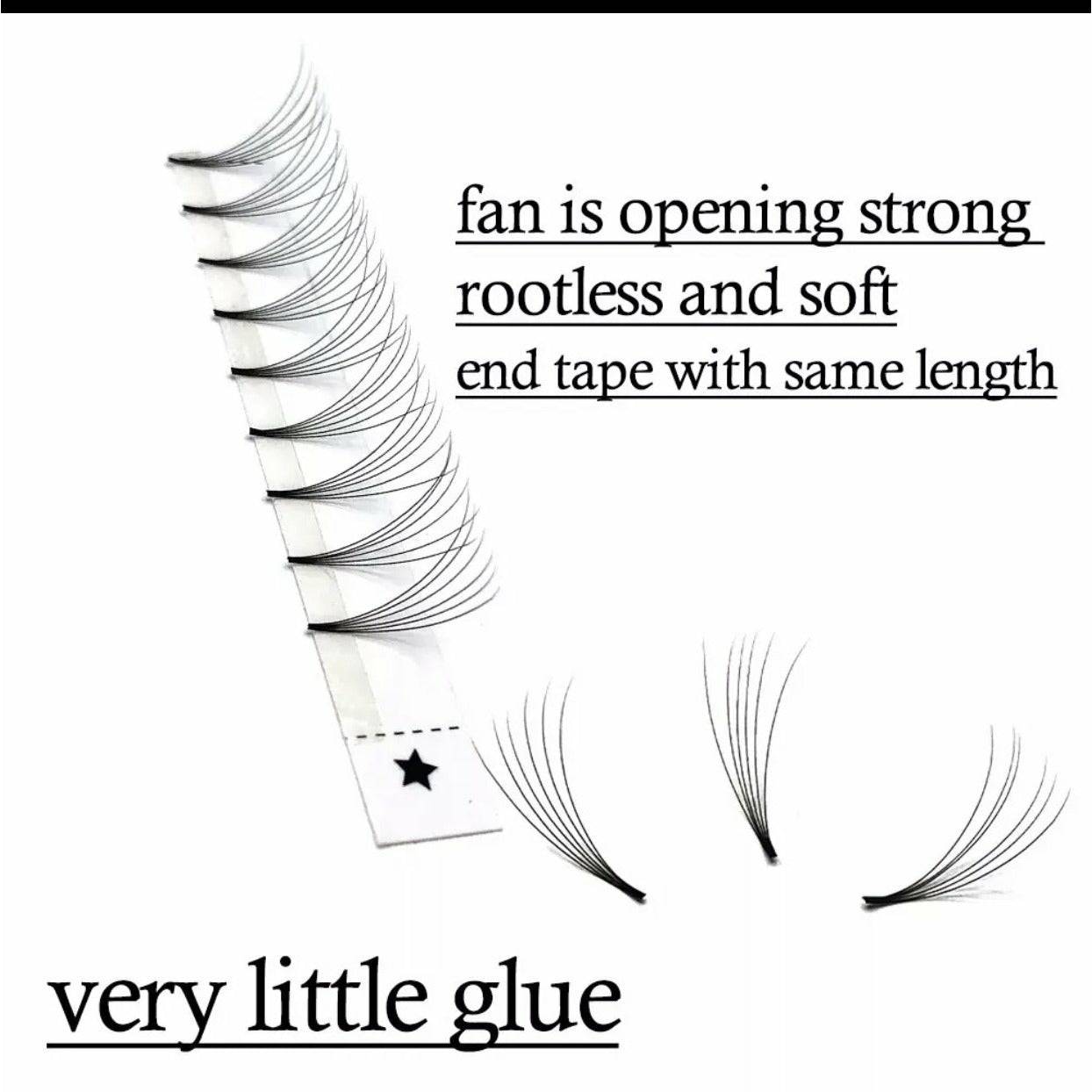 VIP Eyelashes - Pre Fanned Lash Extrensions 12 Lines  6D curl